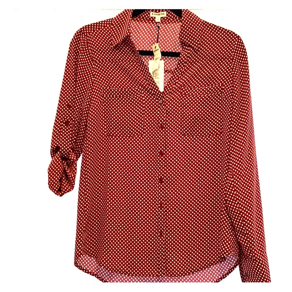 Express Slim Fit convertible sleeve shirt